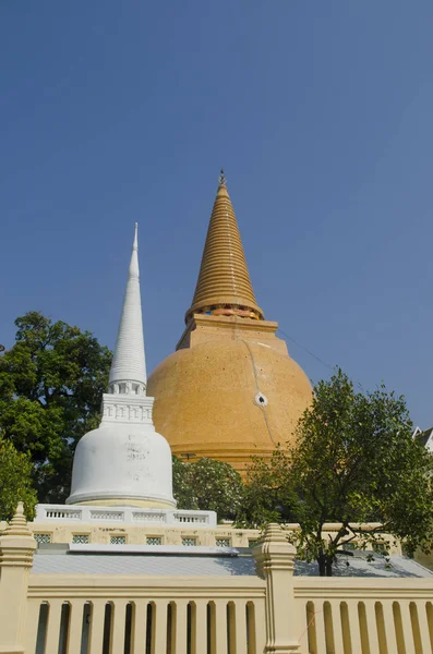 Phra Pathom Chedi Hoogste Stoepa Wereld Het Gelegen Het Centrum — Stockfoto