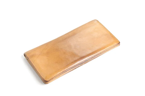 Brown Wallet Isolated White Background — Stock Photo, Image