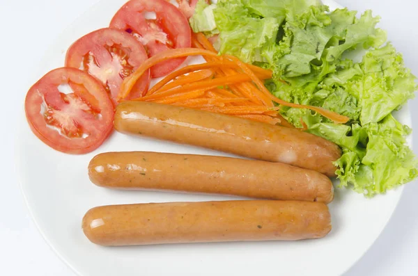 sosis tabakta sebze ile