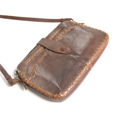 kahverengi kadın çanta, beyaz arka plan üzerinde izole 2013 yıl moda