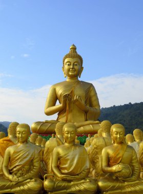 Makha Bucha, 1250 müritleri heykeli ile Buda, Nakhonnayok, Tayland