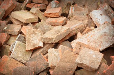 inşaat için yaşlı tuğla duvar