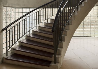 bir vintage Spiral merdiven soyut resim