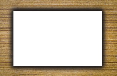 Oda iç vintage ahşap duvar ve beyaz boş afiş arka plan ile