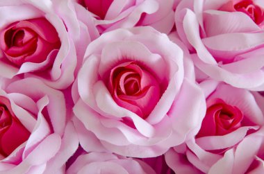 Gül çalılı düğün buketi, arka planda Ranunculus asiaticus