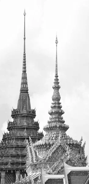 Pagode Wat Phra Kaew Dal Gran Palazzo Della Thailandia — Foto Stock