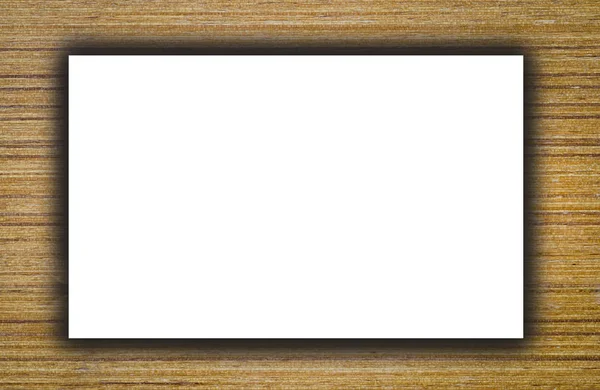 Oda iç vintage ahşap duvar ve beyaz boş afiş arka plan ile