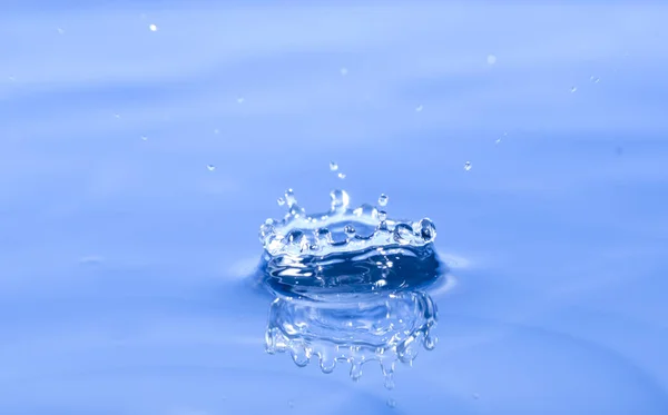 Синя Вода Сплеск Макро Крупним Планом — стокове фото