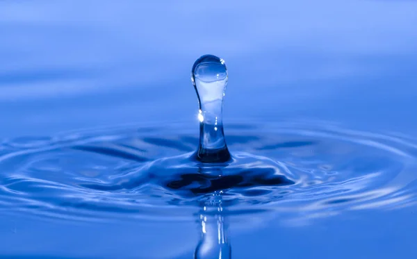 Gota Água Super Splash Macro Close — Fotografia de Stock