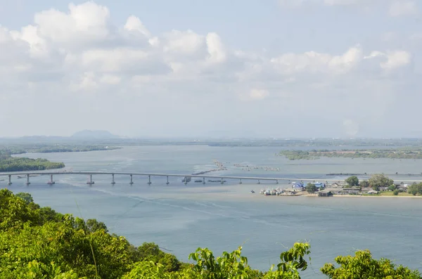 Görüntüleme Noktasından Chanthaburi Deniz Görünümü Tayland — Stok fotoğraf