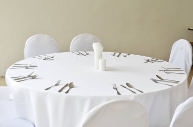 zarif bir restoran yemek masası yer ayarı