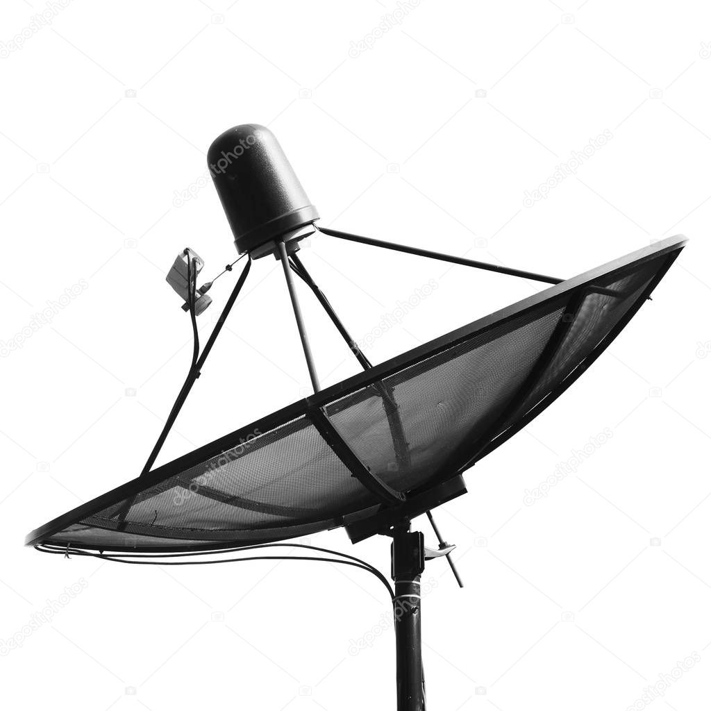 Satellite dish isolated on white