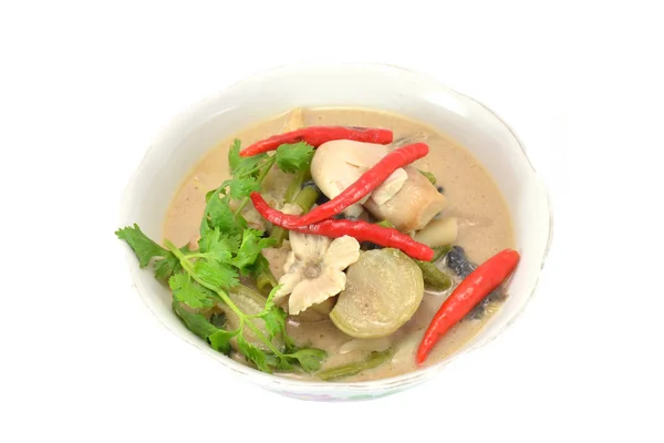Fish soup flavored with lemongrass and lime,hot soup of Thailand