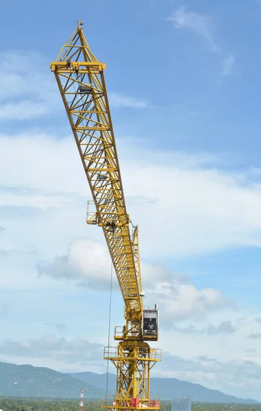 Guindaste Construção Progresso Trabalho Canteiro Obras — Fotografia de Stock