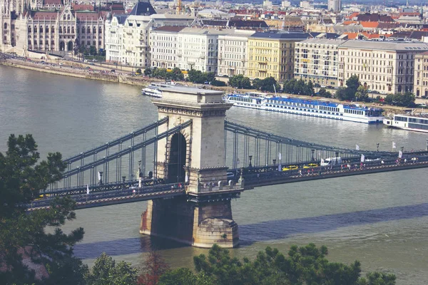 Будапешт Венгрия Июнь 2018 Года Здание Венгерского Парламента Оршагаз Река — стоковое фото