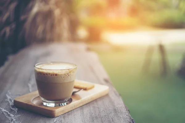 Kopi Cangkir Warung Kopi Gaya Vintage Efek Gambar — Stok Foto