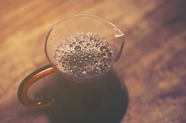 kahve damlama işlemi, vintage filtre görüntü