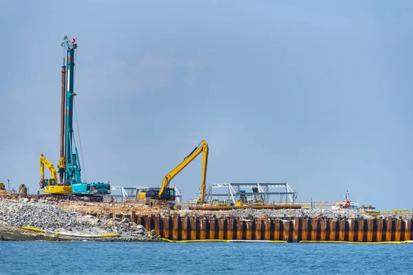 Строительство Портов Промышленности Сингапуре — стоковое фото