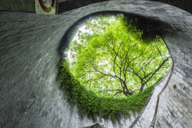 Fort Canning Parkı, Singapur, döner merdiven
