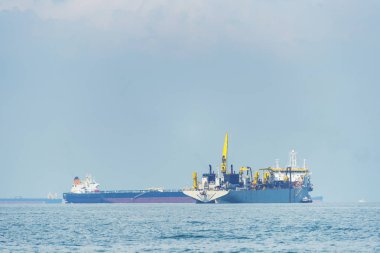 Lojistik ve taşımacılık için kargo yük gemisi ve kargo konteyneri lojistik ve nakliye, Singapur