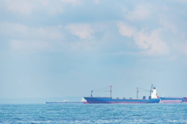 Lojistik ve taşımacılık için kargo yük gemisi ve kargo konteyneri lojistik ve nakliye, Singapur