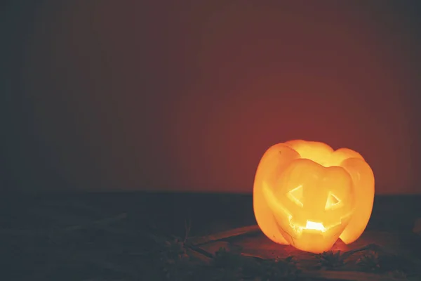 Pozadí Svátek Halloween Čerstvá Dýně Umění Řemesla Prostor Pro Text — Stock fotografie