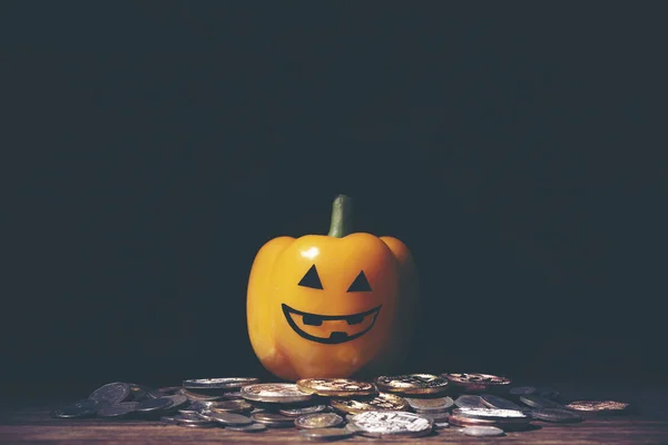 Halloween Conceito Negócios Com Dinheiro — Fotografia de Stock