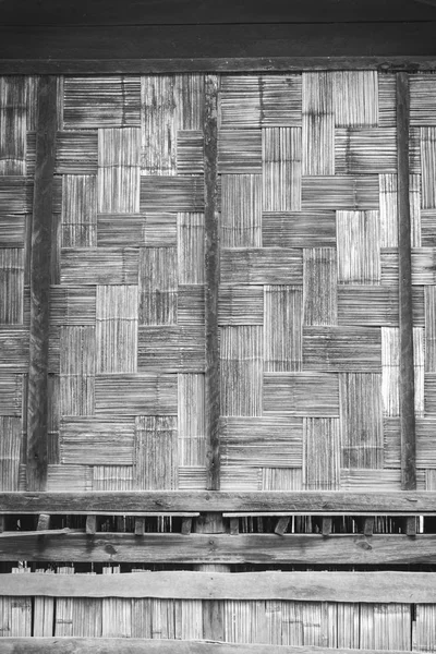 Muro Bambù Stile Nativo Tailandese Cesto Bambù Modello Fatto Mano — Foto Stock
