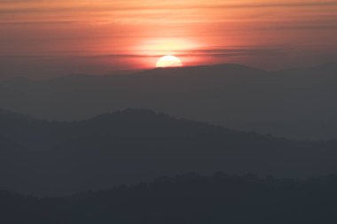 mountain sunset nature scenic view