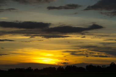 dağ günbatımı görünümü, Tayland