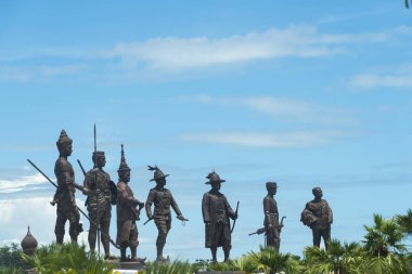 Hua Hin,Tayland- Semptember 27,2015:Rajabhakti parkının görünümü, Tayland'ın yedi kralı 27 Eylül 2015 tarihinde Hua Hin'de Tayland Kraliyet Ordusu tarafından Inşa edildi.