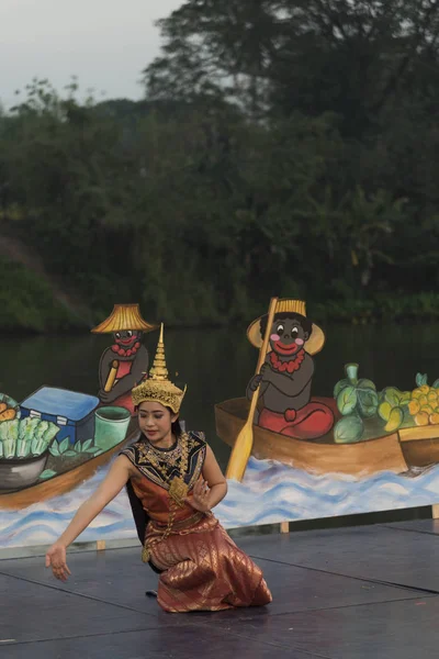 Bangkok Thailand Mars Thai Dance Show Religiös Ceremoni Native Art — Stockfoto