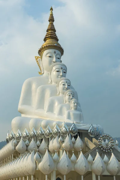 Vijf Boeddhabeeld Wat Phasornkaew Temple Thailand Phetchabun Khao Kho — Stockfoto