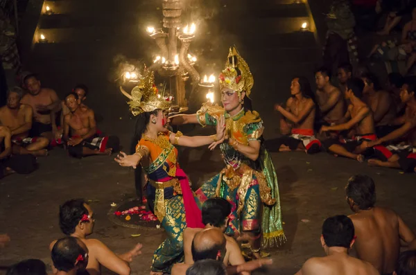Бали Индонезия Сентября 2015 Традиционный Танец Легонг Баронг Исполняют Местные — стоковое фото