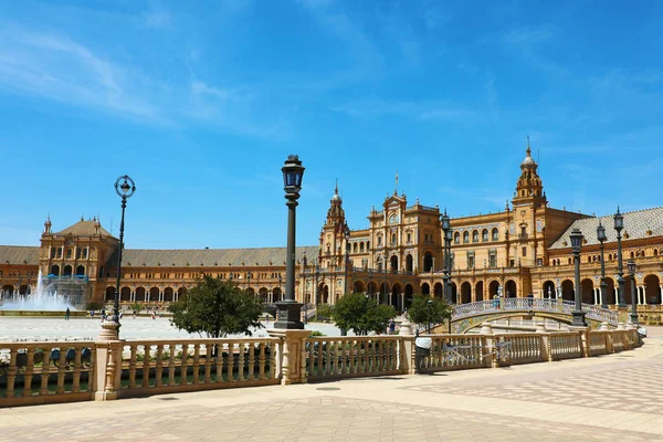 Güzel manzara, Plaza de Espana Sevilla, İspanya