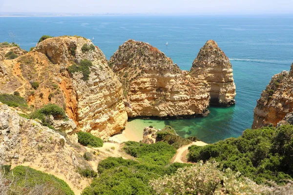 Ponta da Piedade, Lagos, Algarve bölgesi, Portekiz güzel kayalıklarla
