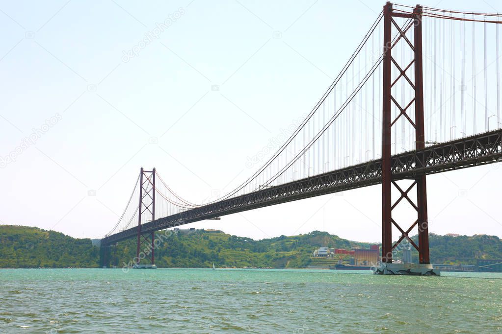 Ponte 25 de Abril is a suspension bridge in Lisbon, Portugal