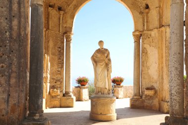 Villa Cimbrone, Ravello, Amalfi Coast, Campania, İtalya için güzel heykel