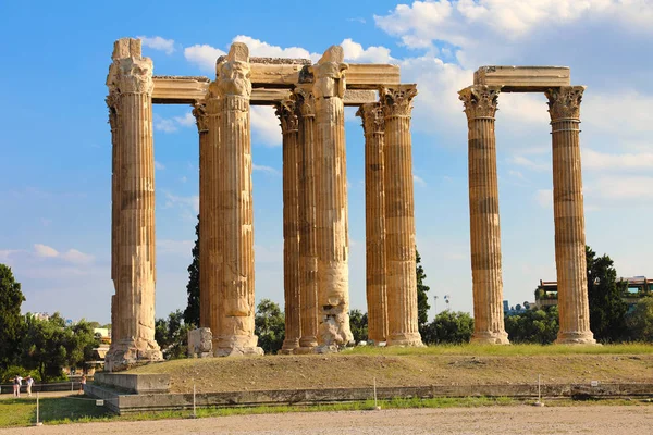 Templo Zeus Olímpico Monumento Grécia Antigo Templo Colossal Centro Capital — Fotografia de Stock