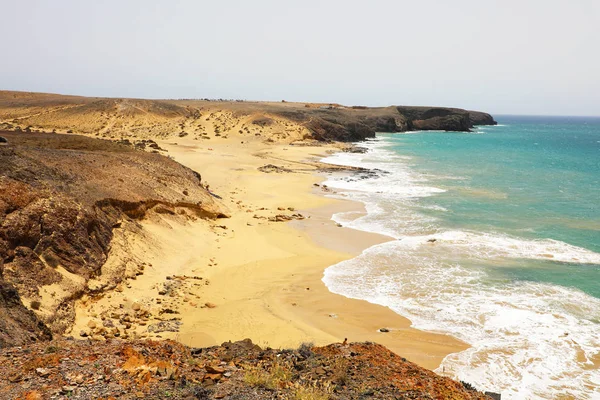 Atemberaubende Aussicht Auf Lanzarote Strände Und Sanddünen Playas Papagayo Costa — Stockfoto