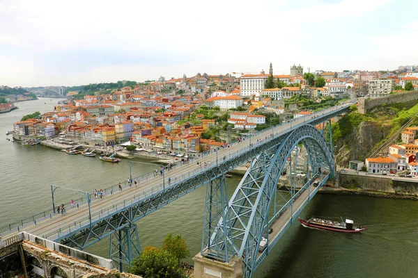 Porto Portugalsko Června 2018 Pohled Historické Město Porto Dom Luiz — Stock fotografie