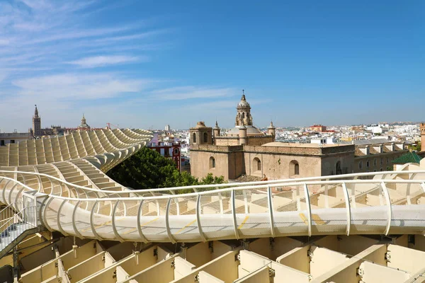 Seville España Junio 2018 Mirador Metropol Parasol Setas Sevilla Ciudad —  Fotos de Stock