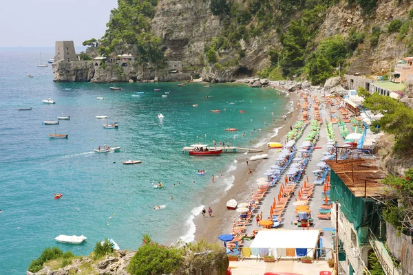 Positano Itálie Července 2018 Krásné Pláže Positano Itálie — Stock fotografie