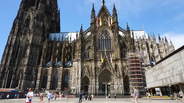 Cologne Germany May 2018 Tourists Visiting Cologne Cathedral Germany — Stock Photo, Image