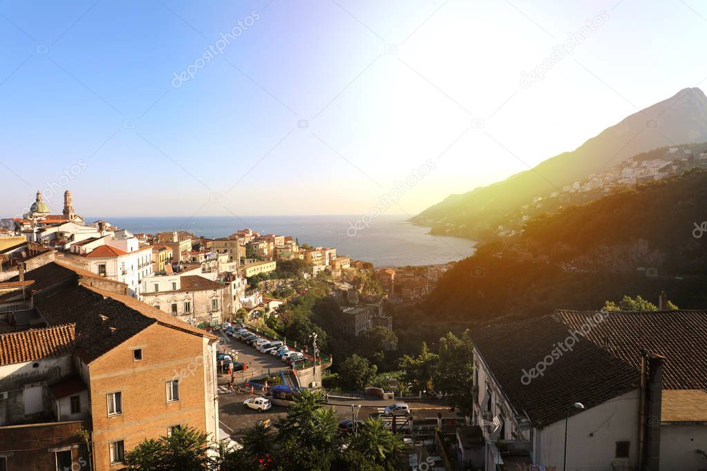 Amazing view of Amalfi Coast from Vietri sul Mare village, Italy