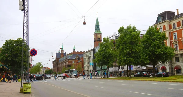 Kodaň Dánsko Května 2017 Panoramatické Nápis Andersens Boulevard Nejvíce Hustě — Stock fotografie