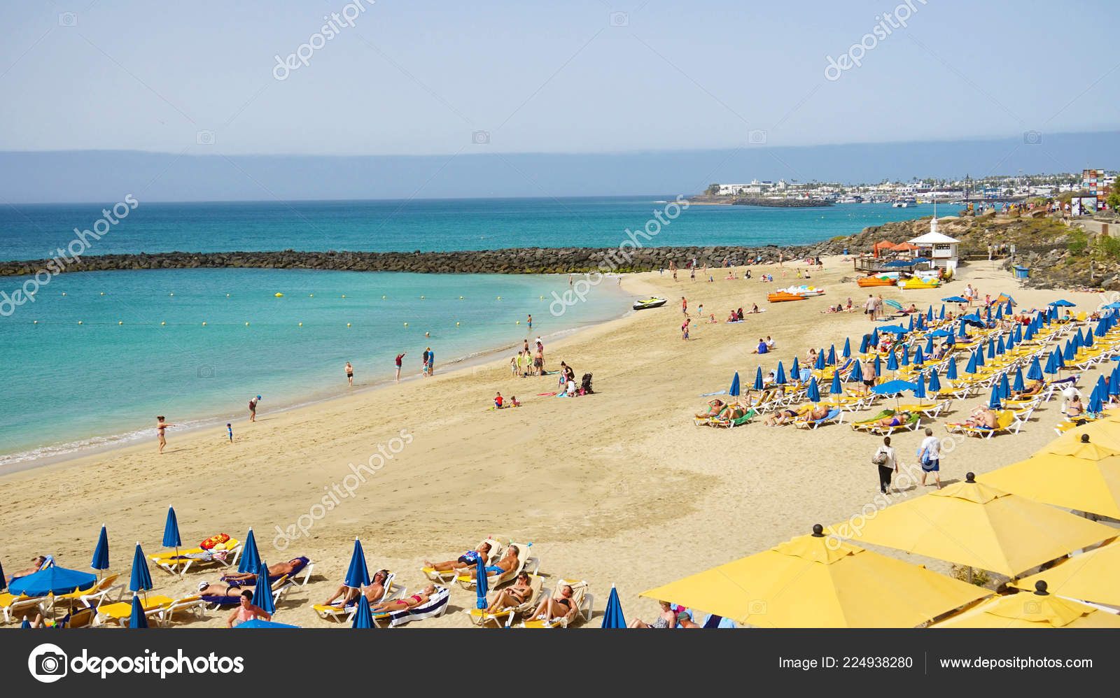 Lanzarote Spain April 2018 Playa Dorada Beach Lanzarote
