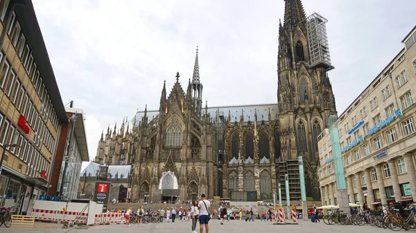 Cologne Germany May 2018 Tourists Visiting Cologne Cathedral Germany Stock Picture