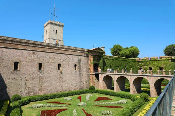 Castelo Montjuic Barcelona Catalunha Espanha — Fotografia de Stock