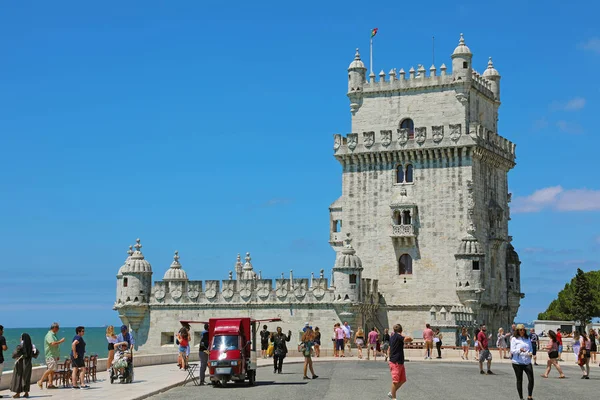 Belem Portugalsko Června 2018 Belémská Věž Torre Belém Lisabon Portugalsko — Stock fotografie